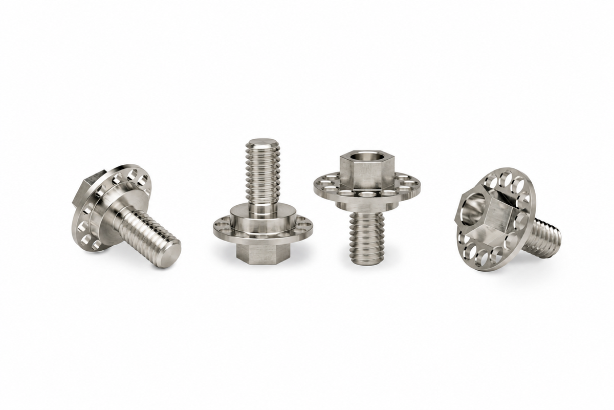 Four Light-Cad bolts in Natural finish